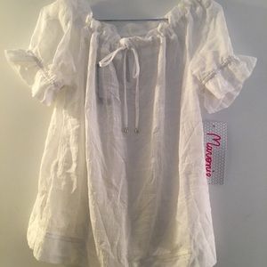 Over the shoulder blouse